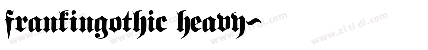 frankingothic heavy字体转换